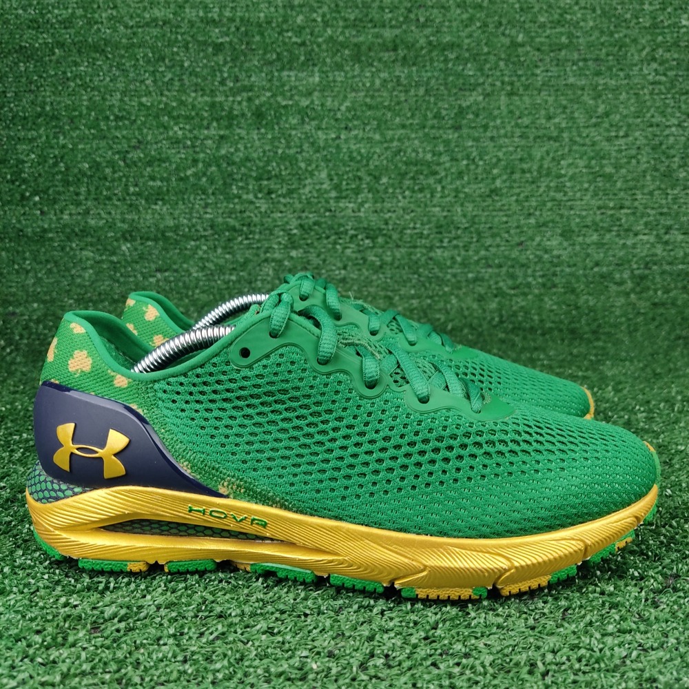 Under Armour Shoes Womens 7.5 Green HOVR Sonic 4 Notre Dame Running Sneakers